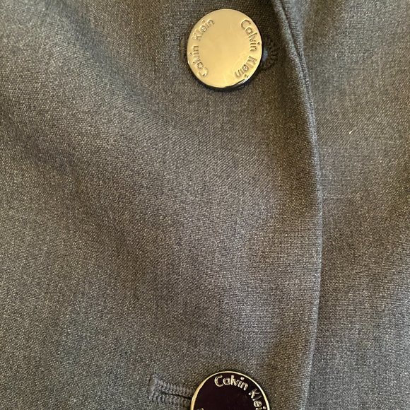 Calvin Klein Women's Two Button Lux Blazer Dark Gray 8P - Picture 5 of 5